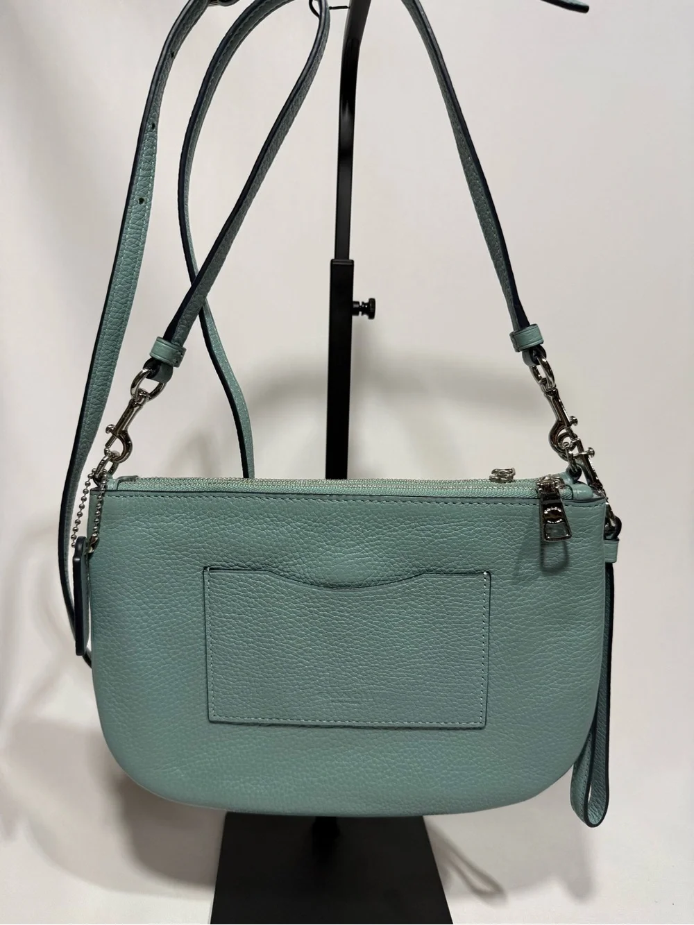 Coach Pebbled Leather Crossbody in Seafoam Green